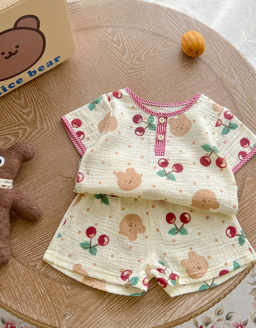 Load image into Gallery viewer, Baby Print Pattern T-Shirt Combo Shorts In Summer Sets by MyKids-USA™
