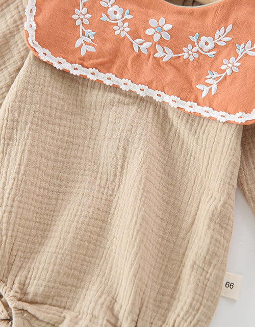 Load image into Gallery viewer, Baby Girl Floral Embroidery Pattern Long Sleeves Autumn Princess Bodysuit With Hat by MyKids-USA™
