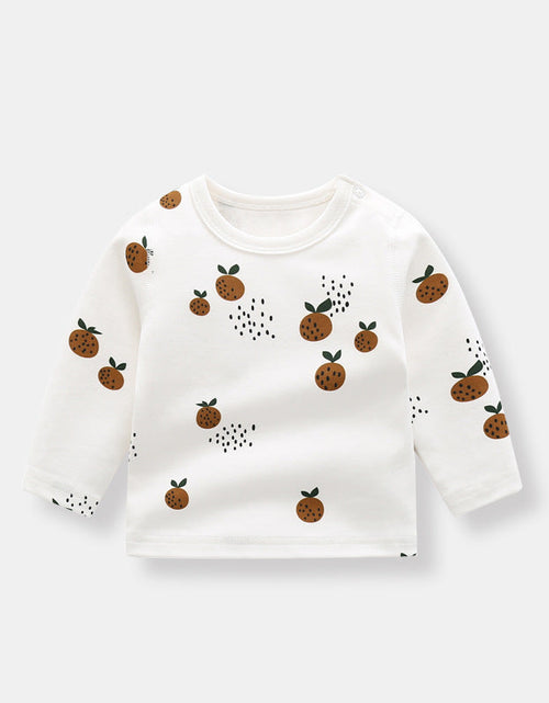 Load image into Gallery viewer, Baby 1pcs Allover Fruit Graphic Long Sleeve Bottoming Shirt &amp; Trousers Sets by MyKids-USA™

