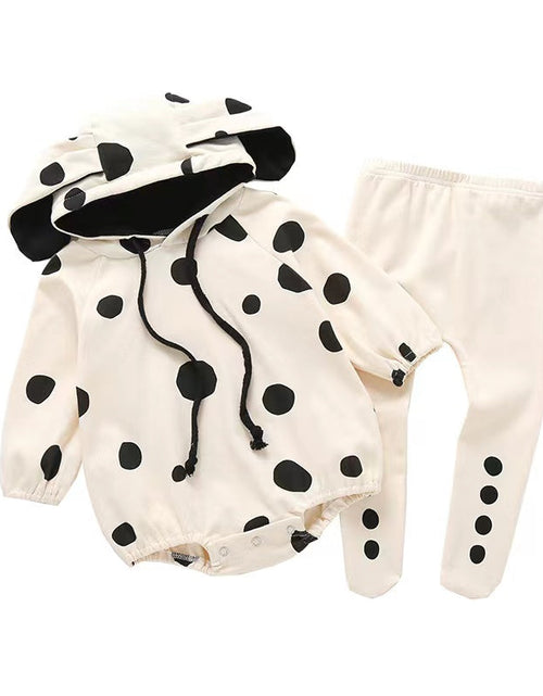 Load image into Gallery viewer, Baby Polka Dot Pattern Onesies With Hat Combo Solid Trousers Sets by MyKids-USA™
