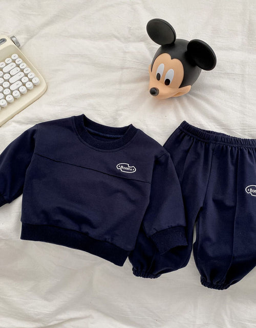 Load image into Gallery viewer, Baby Letter Graphic Pullover Hoodies With Pants Spring Sets by MyKids-USA™
