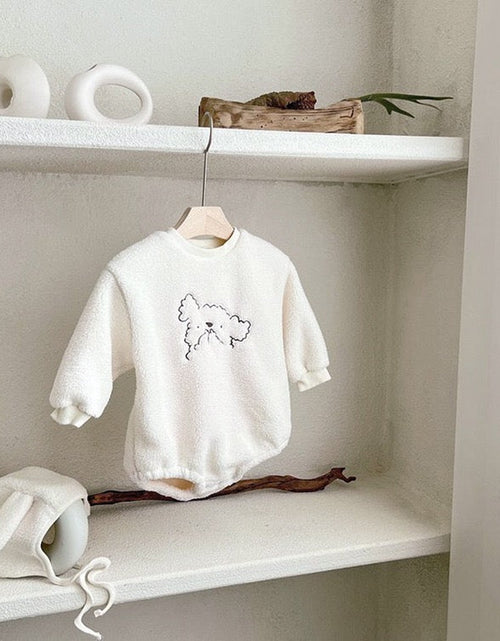 Load image into Gallery viewer, Baby Cartoon Embroidered Pattern Long Sleeve Velvet Onesies by MyKids-USA™
