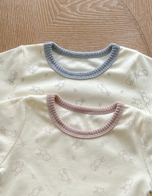 Load image into Gallery viewer, Baby Cute Bunny Graphic Long Sleeves Soft Cotton Bodysuit &amp; Hat by MyKids-USA™
