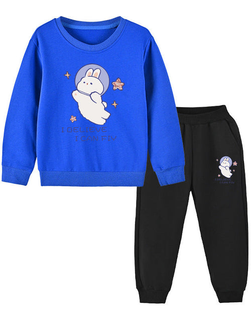 Load image into Gallery viewer, Baby Girl Cute Bunny Graphic Hoodie Combo Loose Trousers Soft Cotton Sets by MyKids-USA™
