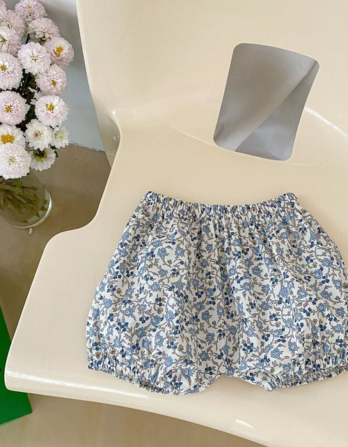 Load image into Gallery viewer, Baby Solid Color Puff Sleeve Blouses Combo Shorts Sets by MyKids-USA™
