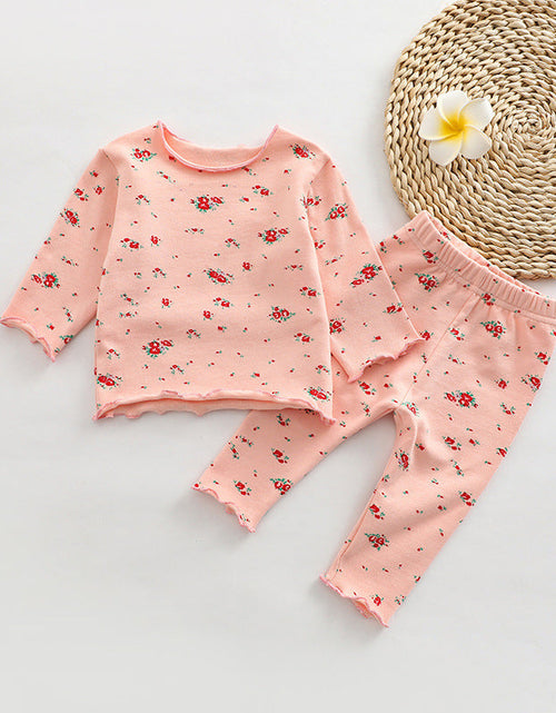 Load image into Gallery viewer, Baby All Over Print Pattern Tops Combo Pants Lovely Sets Home Clothes by MyKids-USA™

