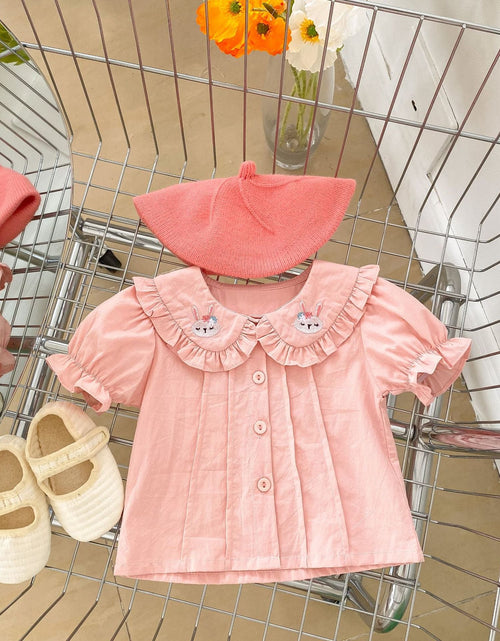 Load image into Gallery viewer, Baby Girl Solid Color Doll Neck Blouses With Strap Dress Sets by MyKids-USA™
