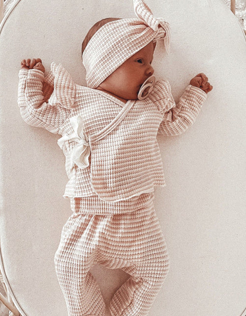 Load image into Gallery viewer, Baby Girl Solid Color Pure Cotton Long Sleeve Tops With Pants Sets by MyKids-USA™
