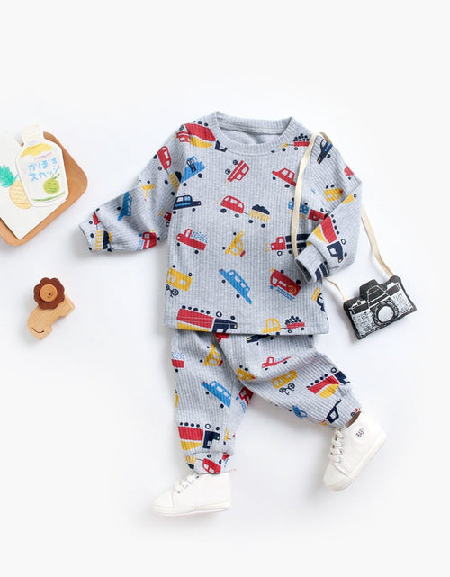 Load image into Gallery viewer, Baby 2pcs Cartoon Graphic Soft Cotton Shirt Combo Pants Sets Tracksuit by MyKids-USA™
