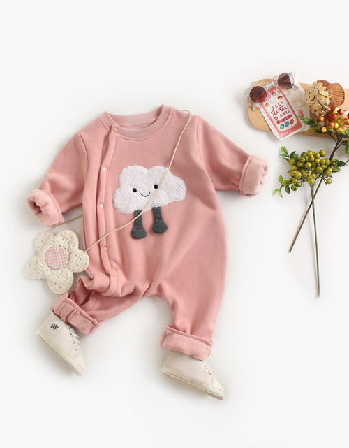 Load image into Gallery viewer, Baby Cartoon Pattern Side Snap Button Design Long Sleeved Romper by MyKids-USA™
