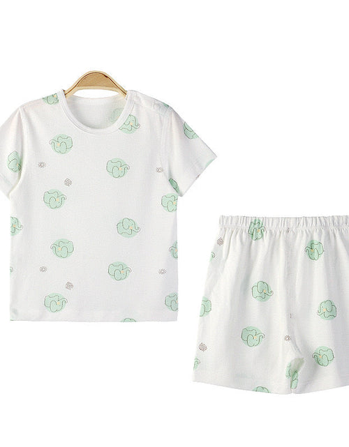 Load image into Gallery viewer, Baby Animal Print T-Shirt Combo 1-Pieces Solid Shorts Sets by MyKids-USA™
