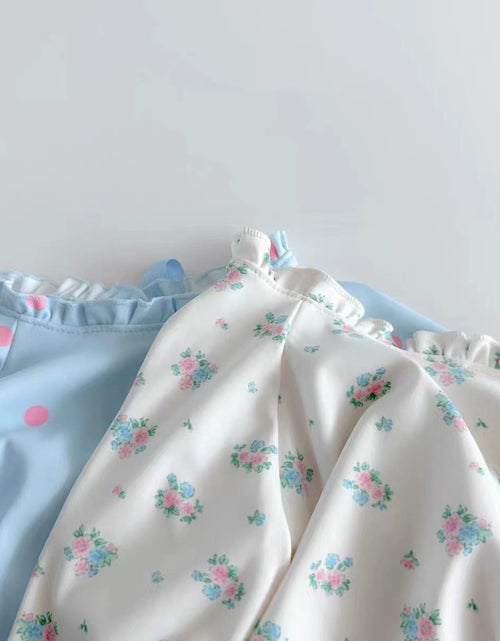 Load image into Gallery viewer, Baby Girl Ditsy Flower Pattern Long Sleeve Onesies With Hats by MyKids-USA™
