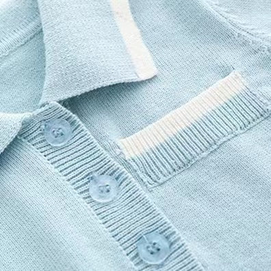 Load image into Gallery viewer, Baby Solid Color Quarter Button Design Lapel Knitted College Style Rompers by MyKids-USA™
