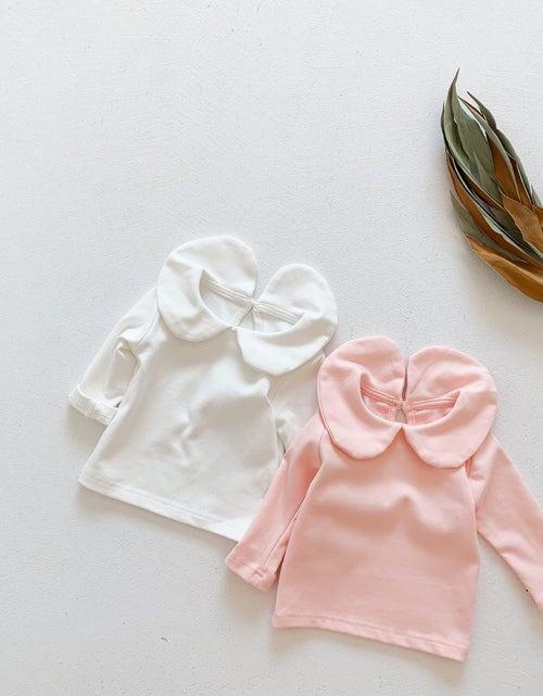 Load image into Gallery viewer, Baby Girl Solid Doll Collar Top by MyKids-USA™
