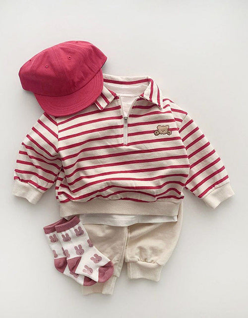 Load image into Gallery viewer, Baby Bear Embroidered Pattern Vest Combo Trousers Sets by MyKids-USA™

