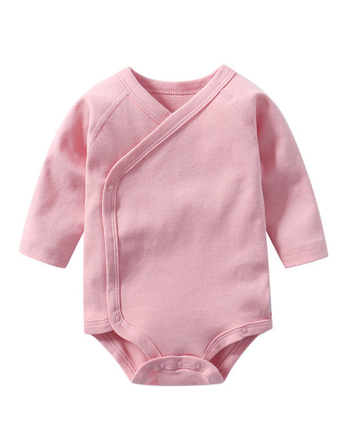 Load image into Gallery viewer, Baby Multi Color Bias Placket With Slanting Button Long Sleeve Onesies by MyKids-USA™
