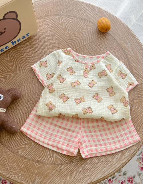 Load image into Gallery viewer, Baby Print Pattern T-Shirt Combo Shorts In Summer Sets by MyKids-USA™
