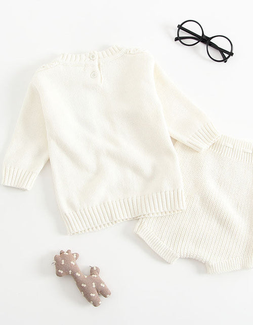 Load image into Gallery viewer, Baby Solid Color Hollow Carved Design Knitwear Sets by MyKids-USA™
