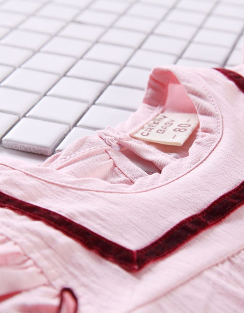 Load image into Gallery viewer, Baby 1pcs Contrast Tape Patched Frill Trim Sleeveless Onesies &amp; Hat by MyKids-USA™
