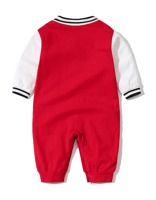 Load image into Gallery viewer, Baby Letter Embroidered Pattern Long Sleeves Baseball Rompers by MyKids-USA™
