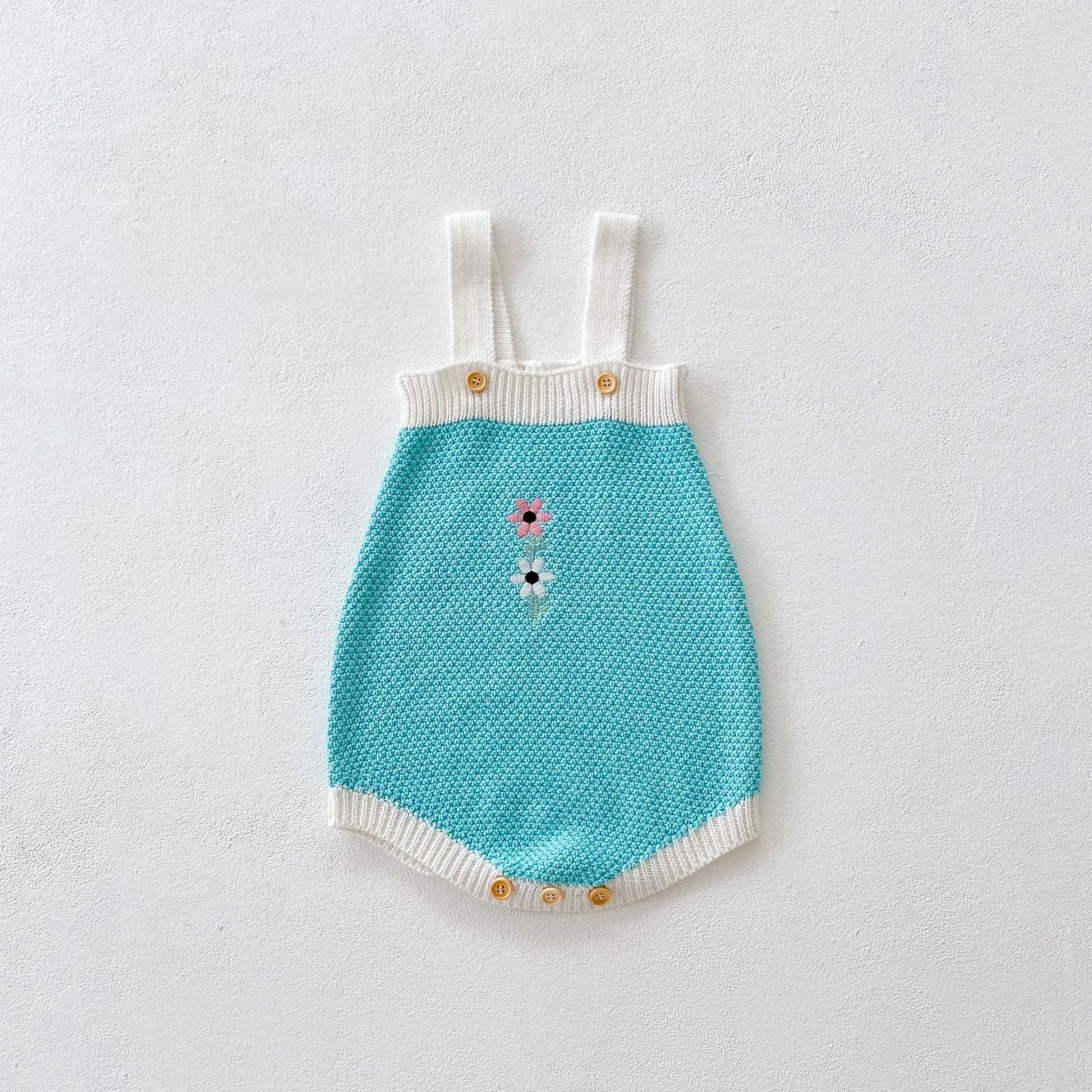 Baby Girl Flower Embroidered Graphic Contrast Bodysuit & Cardigan 1-Pieces Sets by MyKids-USA™