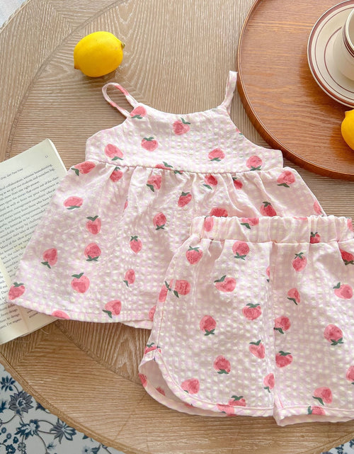 Load image into Gallery viewer, Baby Animal Print Sling Tops Combo Shorts Sets by MyKids-USA™
