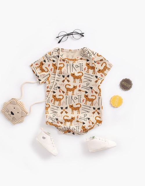 Load image into Gallery viewer, Baby Boy And Girl Animal Print Short-Sleeved O-Neck Lovely Onesies In Summer by MyKids-USA™
