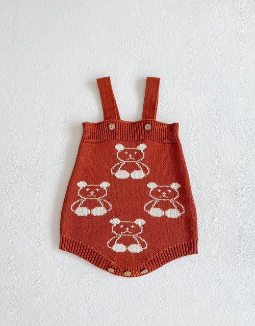 Load image into Gallery viewer, Baby Girl Cartoon Bear Embroidered Graphic Knitted Sleeveless Bodysuit &amp; Cardigan 1-Pieces Sets by MyKids-USA™
