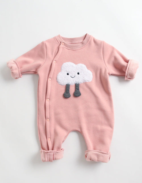 Load image into Gallery viewer, Baby Cartoon Pattern Side Snap Button Design Long Sleeved Romper by MyKids-USA™
