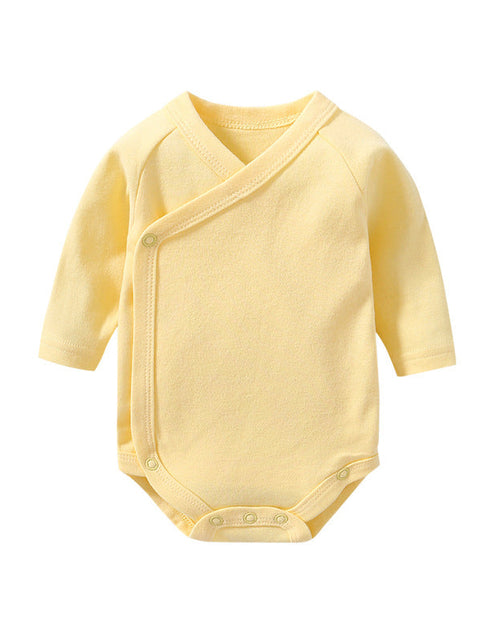 Load image into Gallery viewer, Baby Multi Color Bias Placket With Slanting Button Long Sleeve Onesies by MyKids-USA™
