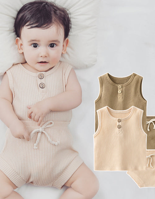 Load image into Gallery viewer, Baby Soft Cotton Sleeveless Vest With Shorts Sets by MyKids-USA™
