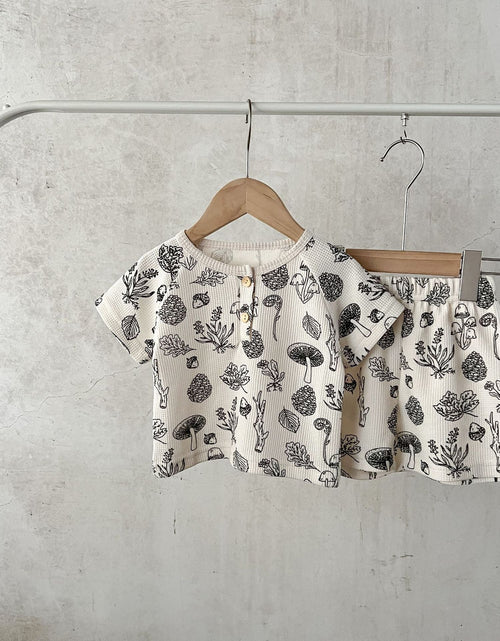Load image into Gallery viewer, Baby Print Pattern Multi-Style Waffle Fabric Shorts Sets by MyKids-USA™
