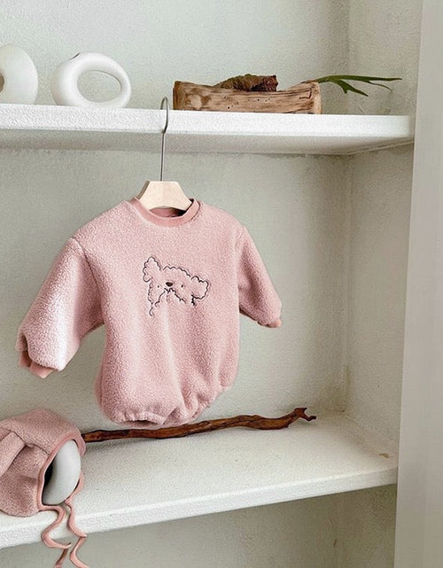 Load image into Gallery viewer, Baby Cartoon Embroidered Pattern Long Sleeve Velvet Onesies by MyKids-USA™
