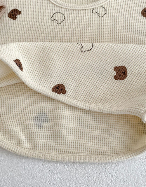 Load image into Gallery viewer, Baby Cartoon Print Pattern Waffle Knitted Fabric Clothing Sets by MyKids-USA™
