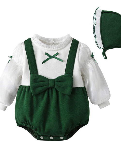 Load image into Gallery viewer, Baby False Pieces Design Bow Patched Design Long Sleeve Onesies by MyKids-USA™

