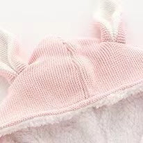 Load image into Gallery viewer, Baby Solid Color Bunny Ear Patched Hat Design Button Front Knitted Sweater Cardigan by MyKids-USA™
