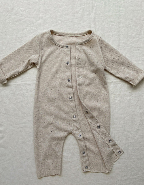 Load image into Gallery viewer, Baby Solid Color Pit Strip Fabric Long Sleeve Onesie Or Jumpsuit (Without Hat) by MyKids-USA™
