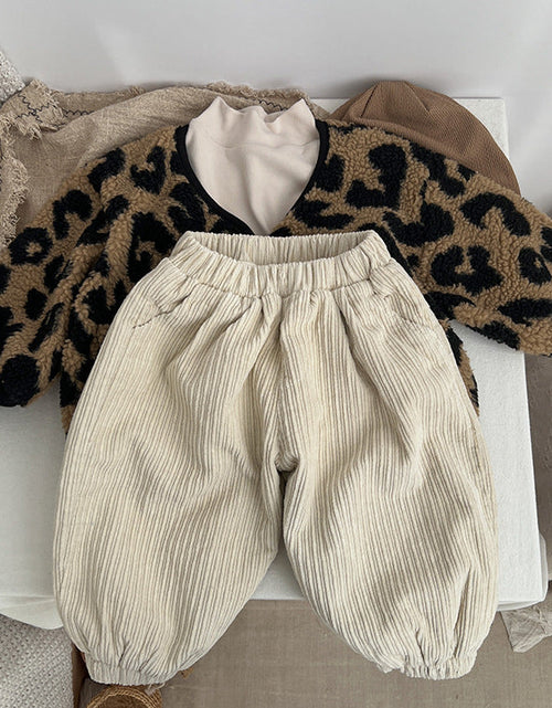 Load image into Gallery viewer, Baby Solid Color Corduroy Fabric Loose Lantern Pants In Autumn by MyKids-USA™
