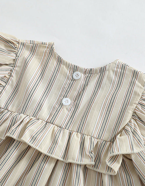 Load image into Gallery viewer, Baby Girl Striped Pattern Shirt Combo Shorts 1 Pieces Sets by MyKids-USA™
