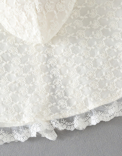 Load image into Gallery viewer, Kids Mesh Overlay Design Belted Bow Tie Shawls With Ruffle Hat by MyKids-USA™
