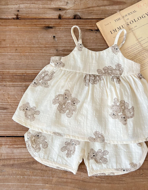 Load image into Gallery viewer, Baby Animal Print Sling Tops Combo Shorts Sets by MyKids-USA™
