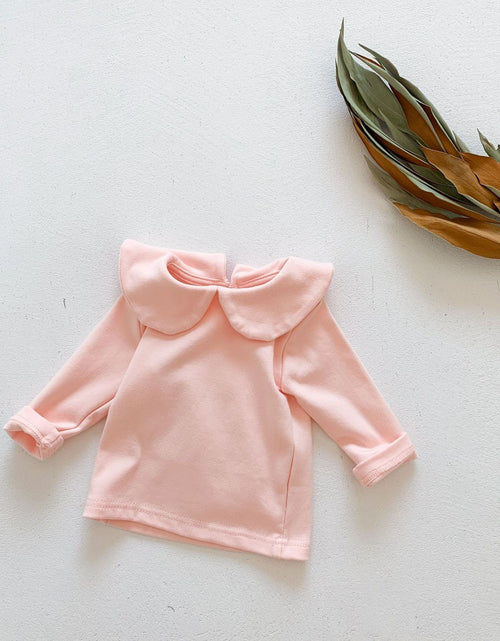 Load image into Gallery viewer, Baby Girl Solid Doll Collar Top by MyKids-USA™
