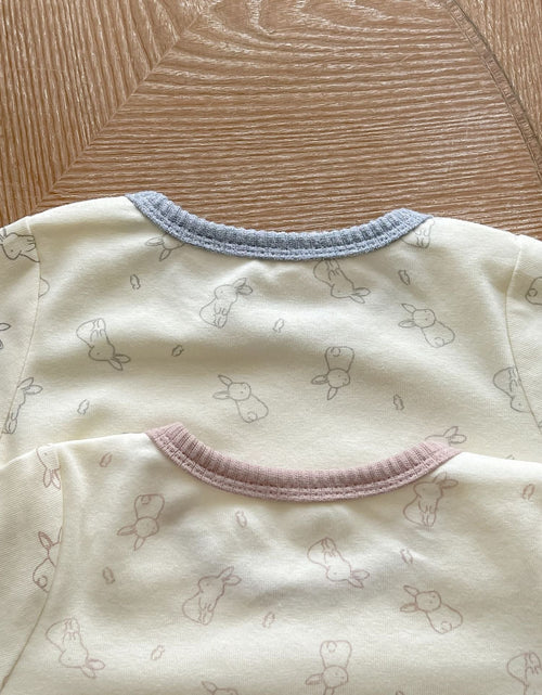 Load image into Gallery viewer, Baby Cute Bunny Graphic Long Sleeves Soft Cotton Bodysuit &amp; Hat by MyKids-USA™
