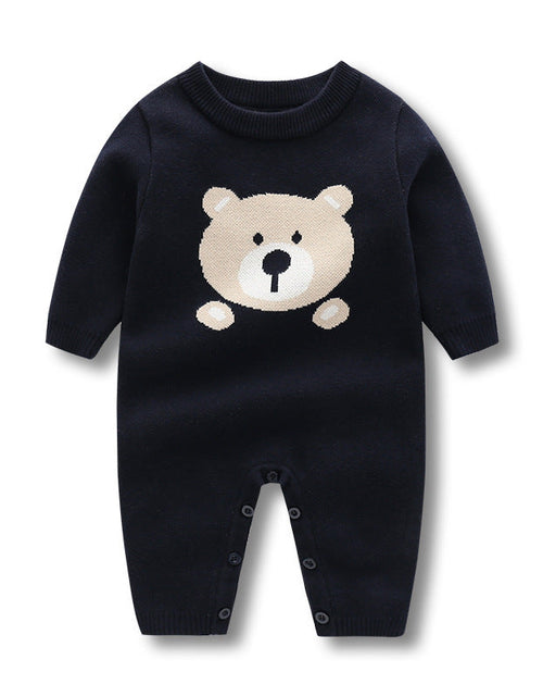 Load image into Gallery viewer, Baby Cartoon Bear Pattern Long Sleeve Quality Romper by MyKids-USA™
