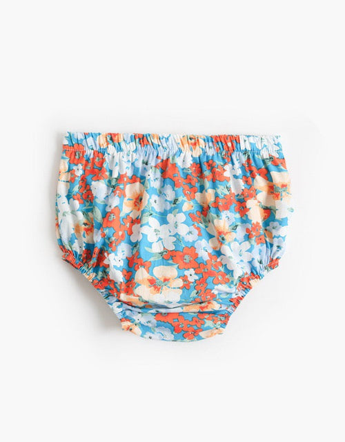 Load image into Gallery viewer, Baby Girl Flower Pattern Sling Loose Tops With Shorts Sets by MyKids-USA™
