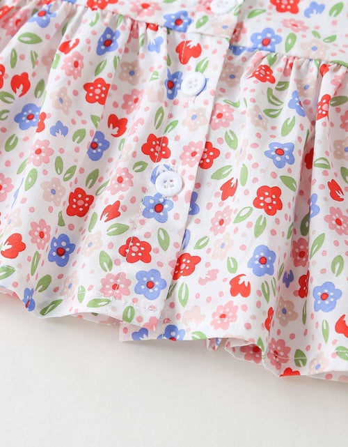 Load image into Gallery viewer, Baby Girl Little Floral Print Sleeveless Dress Combo Short Pants In Sets by MyKids-USA™
