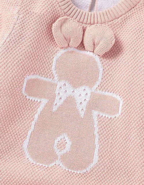 Load image into Gallery viewer, Baby Cartoon Bunny Embroidered Graphic Solid Warm Rompers With Hat by MyKids-USA™
