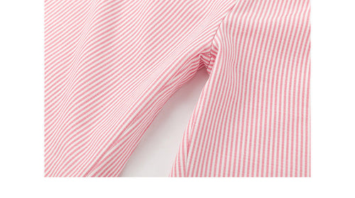 Load image into Gallery viewer, Girl Striped Pattern Tops Combo Bow Belt Pants Summer 1-Pieces Sets by MyKids-USA™
