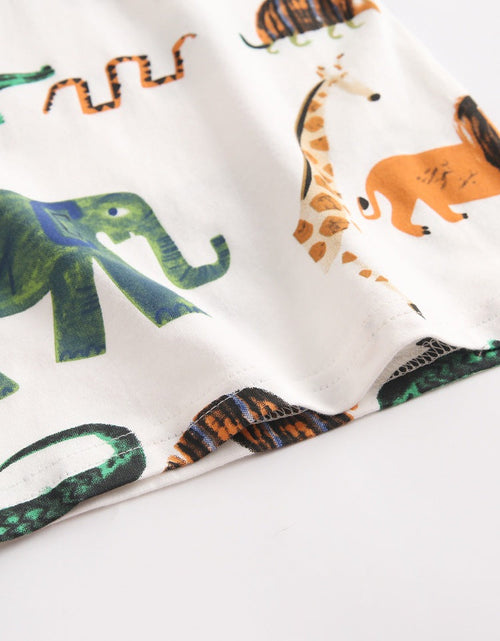 Load image into Gallery viewer, Baby Boy Animal Print Short-Sleeved Top Combo Shorts 2-Pieces Sets In Summer by MyKids-USA™
