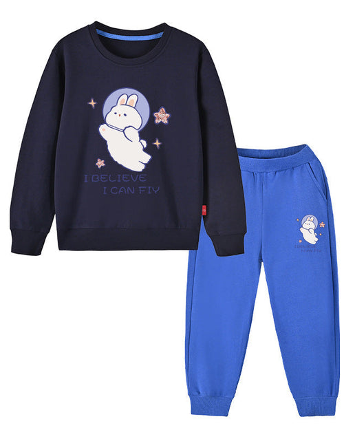 Load image into Gallery viewer, Baby Girl Cute Bunny Graphic Hoodie Combo Loose Trousers Soft Cotton Sets by MyKids-USA™
